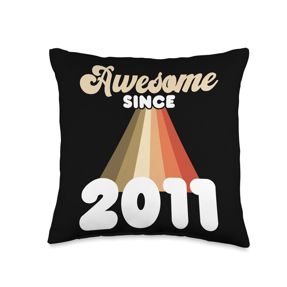 3096 13th Birthday Boys Girls Awesome Since 2011 Throw Pillow